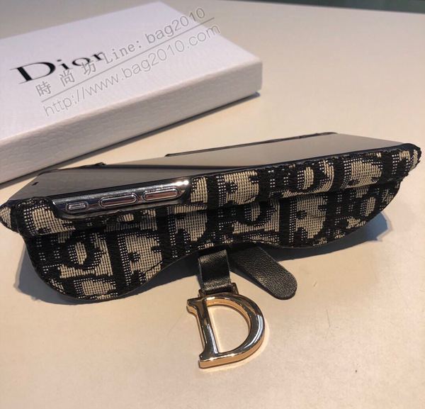 Dior 爆款馬鞍包布藝手機殼 官網同步 零錢卡包 可當支架 Dior手機套  mmk1044